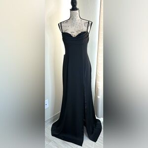 Azazie# NWT#Barbie Strapless Black Dress